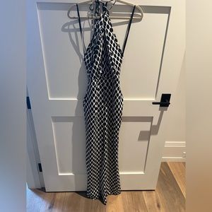 Silk Romper black and white silk